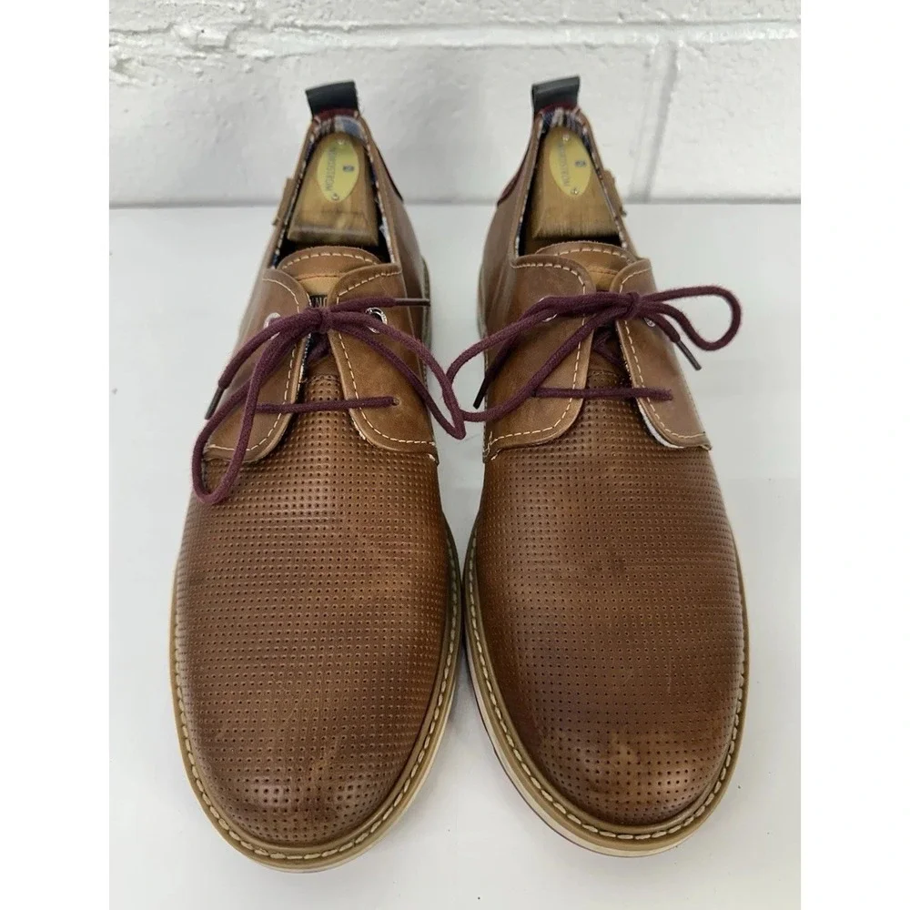 Pikolinos Berna Brown Leather Low Lace‎ Round Toe Oxford Shoes Men's 44 US 10.5
